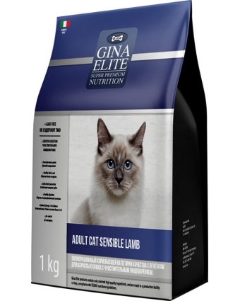 *Gina Elite Cat Sensible Lamb 3 кг (Италия)