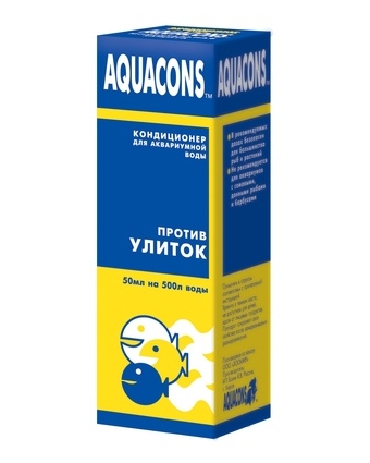 AQUACONS Кондиционер для воды "Против улиток",  50мл 2605
