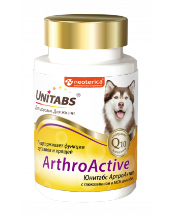 Экопром U201 Юнитабс ArthroАctive с Q10 для собак при болезнях суставов 100таб