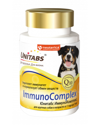 Экопром U205 Юнитабс ImmunoComplex с Q10 Витамины д/собак крупных пород 100таб