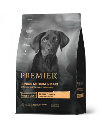 Premier Dog д/с Turkey JUNIOR Medium&Maxi 1кг (индейка для юниоров ср.и кр.пород)