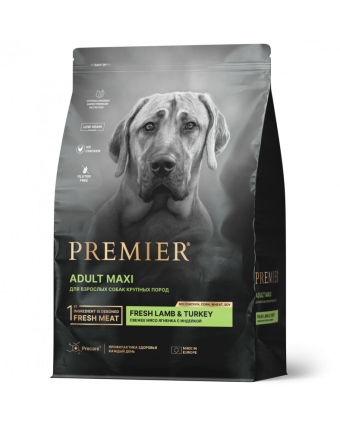 Premier Dog д/с Lamb&Turkey ADULT Maxi 3кг (ягненок с индейкой для собак крупных пород)