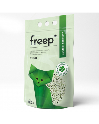 FREEP Наполнитель тофу Зеленый чай 4.5л