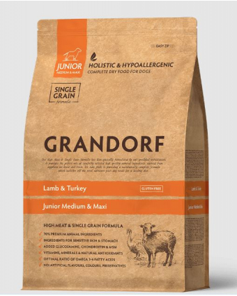 GRANDORF д/щенков Lamb & Rice Junior All Breeds 10 кг
