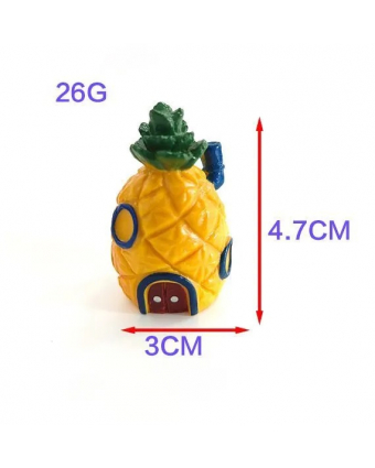 Декор гроты Домик Спанч боба мини 4,7*3*3 cm ананас
