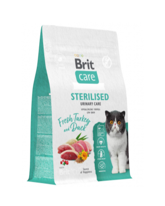 Брит Care 5066209 сухой корм с индейкой и уткой д/стер.кошек "Cat Sterilised Urinary Care", 1,5кг